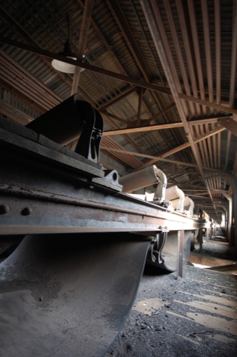 Alternative picture detailing the ruined conveyor belt system.